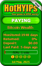 HotHYIPs - monitor and rating. Click here to verify status.