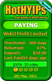 HotHYIPs - monitor and rating. Click here to verify status.