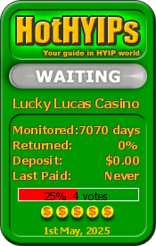 HotHYIPs - monitor and rating. Click here to verify status.